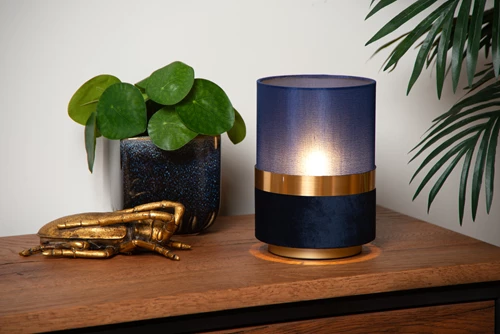 Lucide EXTRAVAGANZA TUSSE - Tafellamp - Ø 15 cm - 1xE14 - Blauw - sfeer 1